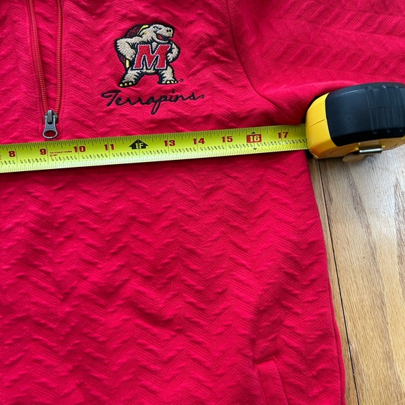 Champion Maryland Terrapins Women's Pullover 1/4 Zip Small Terps Red Sweatshirt - Picture 7 of 9
